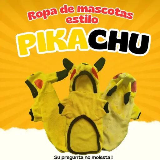 Ropa de mascota estilo pikachu